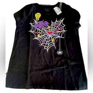 NWT The Children’s Place Halloween Glow In The Dark Girls T-Shirt Size XL (14)